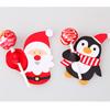 Embalaje de Regalo de Dulces de Navidad Papá Noel Pingüino Paleta Tarjeta de Papel Tarjeta Decorativa Inserto 50 Piezas