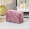 Nova Bolsa Cosmética Floral Acolchoada para Mulheres, Bolsa de Higiene Pessoal Portátil para Viagem para Produtos de Cuidados com a Pele, Bolsa de Armazenamento Macia Simples de Grande Capacidade