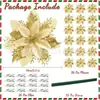 Conjunto de Natal, Arranjo de flores de Natal, Decorações artificiais para festa de Natal, Enfeites para árvore de Natal, Presentes de feriado, Guirlanda de casa