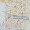 Tecido 100% algodão 40 fios estampado com grandes flores doces de primavera, adequado para roupas, acessórios de cabelo, bolsas e elásticos de cabelo DIY