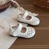 Sandalias Cerradas de Verano para Niñas, Estilo Nuevo, con Diseño Hueco, Suela Suave, Antideslizantes, para 3-6 Años, Zapatos de Princesa, Zapatos de Playa para Niños