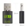 Tarjeta de Red Inalámbrica de 600m sin Controladores Receptor Wifi USB de Doble Banda 5.8g Tarjeta de Red Inalámbrica para Computadora