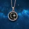 Collar Colgante de Zirconia Cruz Estrella y Luna Brillan Juntos para Mujer Cadena de Clavícula Simple de Lujo Ligero Joyería Versátil y de Moda