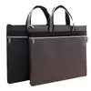 Bolsa de archivo de lona con cremallera, bolsa de archivo multicapa para mujer, tamaño A4, bolsa de información portátil, maletín de negocios para hombre