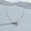 Colar Fragmentado de Prata 925 Esterlina para Mulheres, Estilo Novo com Design Único, Corrente para Clavícula, Estilo Minimalista, Joias de Prata Elegantes de Nicho