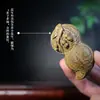 Sándalo Verde Natural Tallado Multi-Semilla Cacahuete Pie de Mano Adornos de Escritorio Madera Maciza Sin Pintar Mascota de Té Plato Decorativo