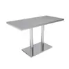 Mesas y sillas de restaurante estilo sudeste asiático transfronterizas, mesas de comedor de acero inoxidable estilo Hong Kong y estilo tailandés, sillas plegables, mesas de barbacoa para puestos de comida