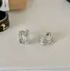 Moda Europea y Americana Lujo Accesible Elegantes de Gama Alta Pendientes Asimétricos en Forma de C Diseño de Nicho Versátil Pendientes para Commuter para Mujer