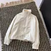 Chaqueta corta de manga larga con cremallera y cordón, cuello alto estilo coreano, para mujer, nueva de otoño, corte holgado, adelgazante, versátil, top tipo cárdigan