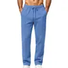 Calça Casual Masculina Transfronteiriça Quatro Estações Solta Simples Leve Luxo Perna Reta Cor Sólida Uso Diário Deslocamento Casual Corrida Calça Longa