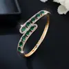 1 pulsera estación internacional joyería comercio exterior apertura circón verde pulsera vintage fabricantes venta al por mayor lujo ligero alto sentido