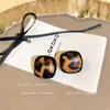 Pendientes Cuadrados con Estampado de Leopardo Geométrico para Mujer 2025 Nuevo Estilo Caliente de Gama Alta Versátil Retro Lujo Accesible Joyería para Orejas