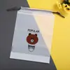 Bolsa con cordón de PEVA de Oso en Stock, Bolsa simple transparente con cordón, Bolsa esmerilada con cordón, Bolsa semitransparente, Bolsa con cordón, Envío inmediato