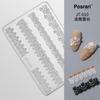 Posrari Pegatinas para Uñas Estilo Japonés Talladas en Silicona Molde de Arte para Uñas 3D Estilo de Alta Transparencia Tallado 3D
