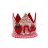 Corona de Fresas Sombrero de Primer Cumpleaños para Niños Sombrero de Fiesta Infantil Tocado Atrezzo para Fotos Fiesta del Primer Cumpleaños del Bebé Sombrero Puntiagudo