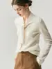 Suéter de Cachemir de Color Puro para Mujer, Diseño Elegante con Cinta, Top de Lana Tejido con Cuello en V, Diseñado para Otoño e Invierno