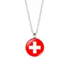 Copa del Mundo de Comercio Exterior 32 Países Collar con Bandera Colgante de Balón de Fútbol Collar para Hombres y Mujeres Cadena para Suéter Joyería Venta al por Mayor
