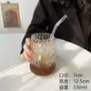 Paquete Seguro Transfronterizo Taza con Forma de Nube para Café y Jugo con Popote, Taza Chubby Espiral de Alto Borosilicato para Bebidas Frías
