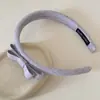 Diadema de tela con lazo de borde fino estilo coreano, elegante y versátil, diadema antideslizante de color liso para mujer