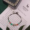 Pulsera de Piedra Natural Estilo Étnico Tibetano Nuevo Retro Simple Personalidad para Hombre y Mujer Serie Cuentas Nepalés Tejida