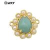 WT-PC008 exportación color popular gema en forma de gota borde de perla colgante pequeño exquisito DIY decoración de ropa