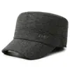 Gorra plana de invierno para hombres de mediana edad y ancianos, para papá y abuelo, a prueba de frío para exteriores, engrosada con forro polar para abrigar, gorra de algodón