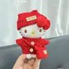 Solo el Colgante de Ropa para Muñeca Kt, Ropa de Hello Kitty de 12 cm, Suéter de Punto Festivo Rojo de Año Nuevo, Sombrero y Bolsa