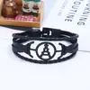 Joyería de moda estilo coreano al por mayor pulsera tejida de cuero personalizada nueva pulsera multicapa transfronteriza para hombres y mujeres pulsera de imitación de cuero