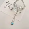 Corea del Sur ins Celebridad de Internet simple combinable tablero de ajedrez Cuadros corazón colgante collar dulce estudiante cadena de cuentas cadena para la clavícula