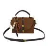 Serie Miu Bolso Pequeño Simple Mate para Mujer Nuevo de Gama Alta Bolso Bandolera Cuadrado Pequeño Textura Retro Versátil Bolso Cruzado