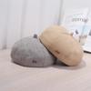 Boina de Lana Vintage Estilo Japonés para Mujer Otoño e Invierno, Sombrero de Reportero Casual Versátil Adelgazante, Sombrero de Artista Liso