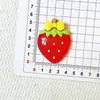 Acessórios Grandes de Resina Morango Luminoso Pêssego Abacaxi Frutas DIY Cola de Chantilly Ímãs de Geladeira Acessórios de Cabelo Adesivos para Copo d'Água