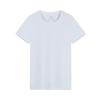 Nueva Camiseta de Verano para Hombre Algodón Peinado de Altura Cuello Redondo Suéter Personalizado Manga Corta Amigable con la Piel Transpirable Sencillo Color Sólido Manga Media
