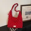 Bolso Cruzado Fresco y Sencillo Estilo Primavera, Bolso de Hombro Plegado Floral de Gran Capacidad para Mujer, Bolso Tote Estilo Coreano Estilo Perezoso