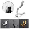Gancho para colgar en la pared, puerta, ropa, inodoro, baño, metal, negro, individual