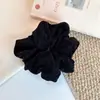Goma para el pelo estilo coreano de terciopelo Ins con gypsophila Lazo para el pelo retro francés Flor de pelo elegante de color burdeos Cola de caballo Gama alta