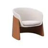 Sillón de Madera con Reposabrazos Moderno Minimalista Sofá de Ocio Silla Diseñador Moderno Minimalista Lujo Ligero Celebridad de Internet Sofá de Tela de Cuero