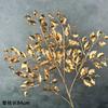 Flor artificial de hoja dorada, flor de plástico, arreglo floral para decoración de bodas, material para cubo de Año Nuevo, flor de Año Nuevo con borde cruzado