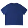 Camiseta Masculina Branca com Caimento Solto, Ombros Caídos, Tendência de Rua Verão, Algodão Puro, Manga Curta, Pesada, Personalizável