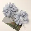 Atmósfera Súper de Hada Borla Núcleo de Flor de Cristal Tela Borde Quemado Flor Agarrador DIY Cuerda para el Cabello Tocado Accesorios para el Cabello Accesorios para Ropa