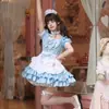 Traje de Empregada Doce Sexy Cor de Creme Estilo Japonês Amazon Transfronteiriço, Vestido Lolita Puro Multicolorido