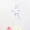 Lollipop de Lazo de Cinta Amoroso Bol de Lentejuelas Enchufe Decorativo para Pastel de Cumpleaños Adornos de Fiesta Mesa de Postres