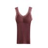 Camisola de Mujer Primavera y Verano Encaje Cuello en V Nueva Prenda Interior para Superponer Camisa Top con Copas Moda