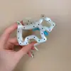 Presilha de Cabelo Laço de Cachorro com Bolinhas para Mulheres, Simples Design Vazado Presilha de Tubarão, Acessório de Cabelo de Cachorro Desenho Animado Fofo, Acessório de Cabeça da Moda