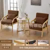 Conjunto de mesa e cadeiras de lazer para varanda um conjunto de três peças com uma mesa e duas cadeiras cadeira de sofá individual estilo log para pousada hotel tamanho grande