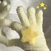 Estilo Ins Dibujo Animado Coreano Estrella de Natillas Terciopelo Coral Guantes Cálidos Estudiante Invierno Exterior Ciclismo Guantes de Cinco Dedos
