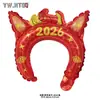 Diademas de Año Nuevo 2026, Dios de la Riqueza, Pareados de Año Nuevo Chino, Globos Pequeños, Pasadores para el Año del Caballo, Puestos de Mercado Nocturno