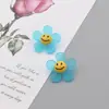 Placa Coreana Acrílica Flor Sonriente Mate Accesorios de Cadena para Teléfono Móvil Llavero DIY Pendientes Accesorios Colgante