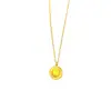 Collar Colgante de Fortuna Estilo Antiguo Chapado en Oro para Mujer, Collar con Colgante Redondo Escama de Dragón de Alta Retención de Color, Joyería de Moda para Mujer