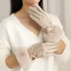 Guantes Calientes para Mujer, Vellón de Terciopelo Alemán, A prueba de Viento, A prueba de Frío, Forrados de Vellón, Ciclismo al Aire Libre, Conducir, Pantalla Táctil, Guantes de Otoño e Invierno